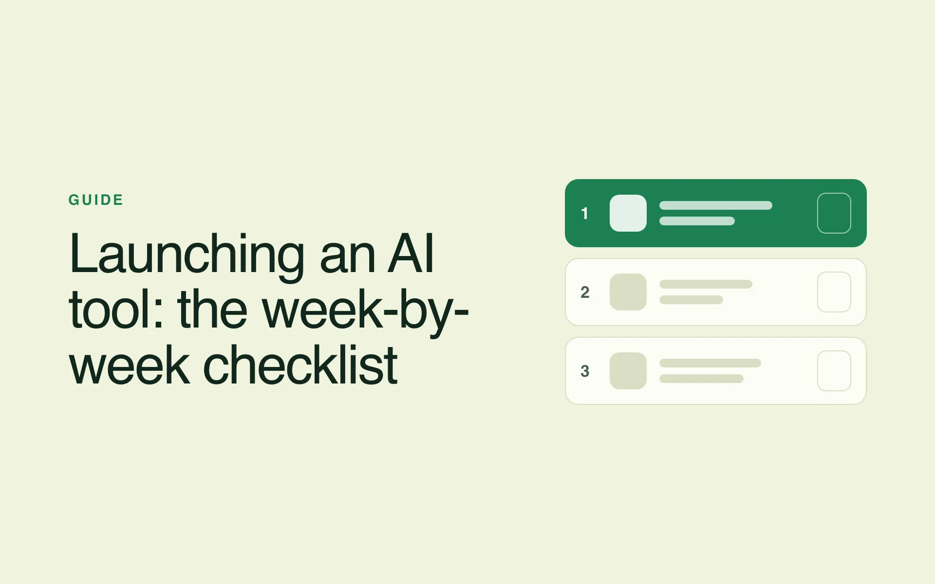 Launching an AI tool: the week-by-week checklist